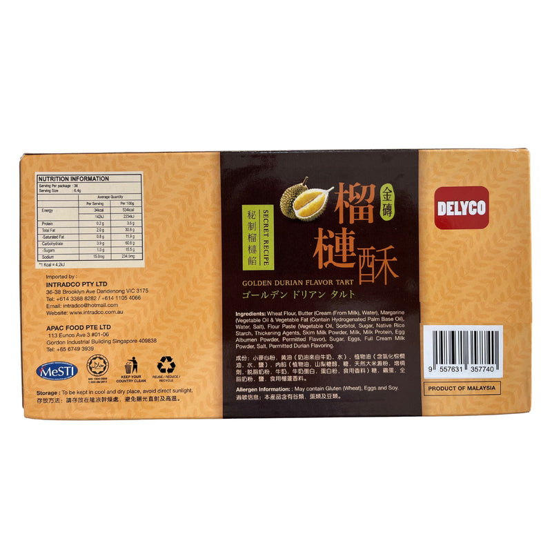 Delyco Golden Durian Flavor Tart 230g