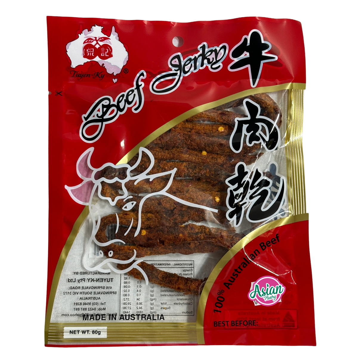 Tuyen Ky Beef Jerky Strip Chilli  80g