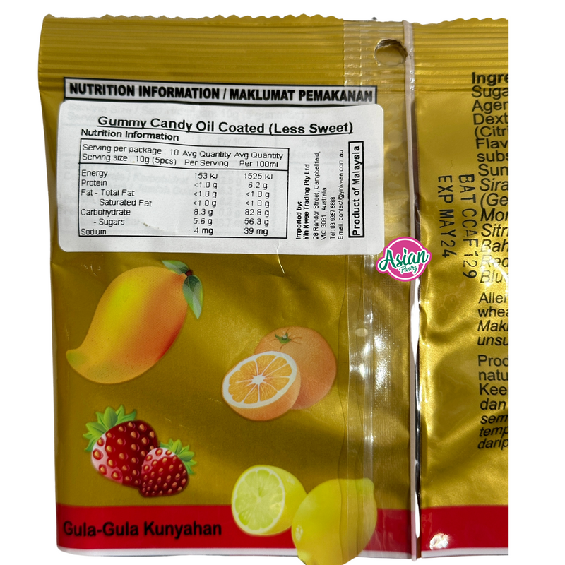 Fruit C Gummy Candy Mixed Fruit Flavour Less Sweet 100g