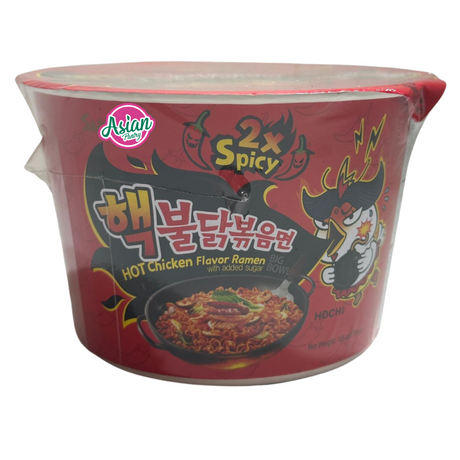 Samyang 2x Spicy Hot Chicken Flavour Ramen Added Sugar Bowl 105g