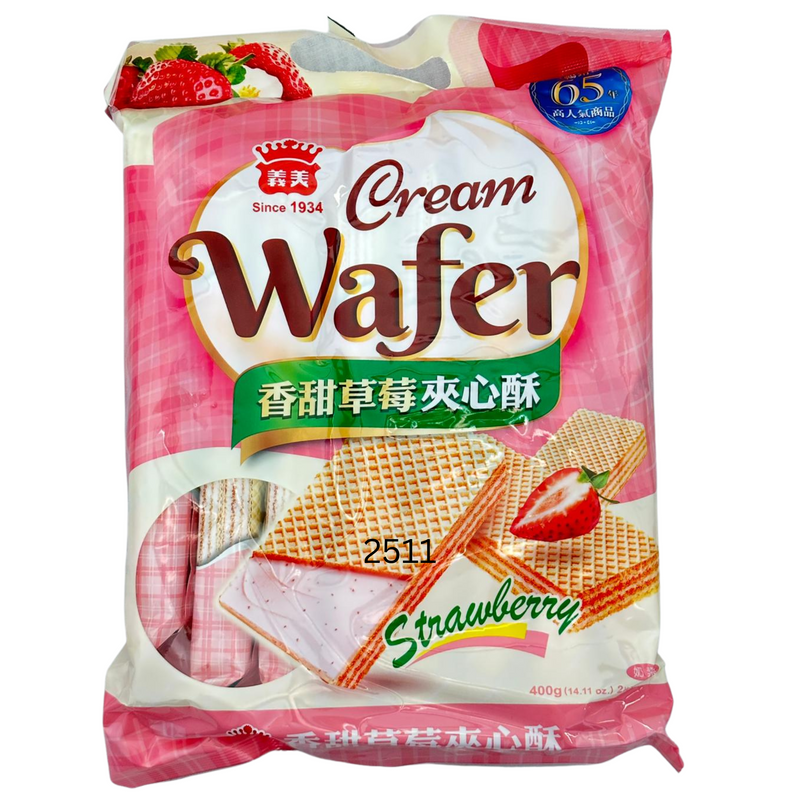 I Mei Strawberry Cream Wafers 16 pcs 400g