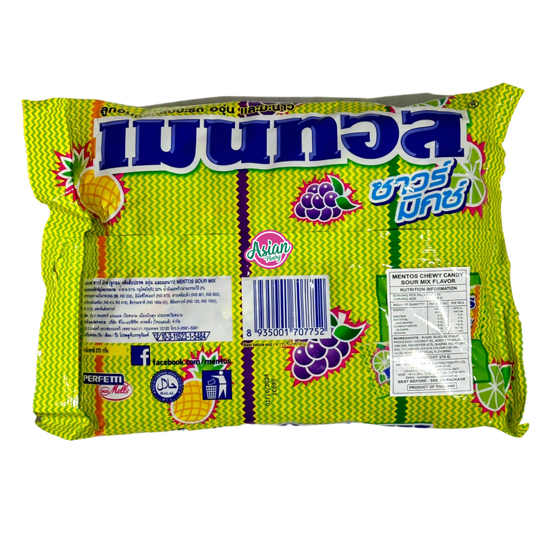 Mentos  Sour Mix Chewy Candy  100pcs 270g