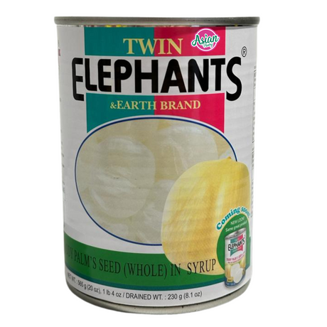 Twin Elephants 糖浆棕榈籽（整颗）565 克