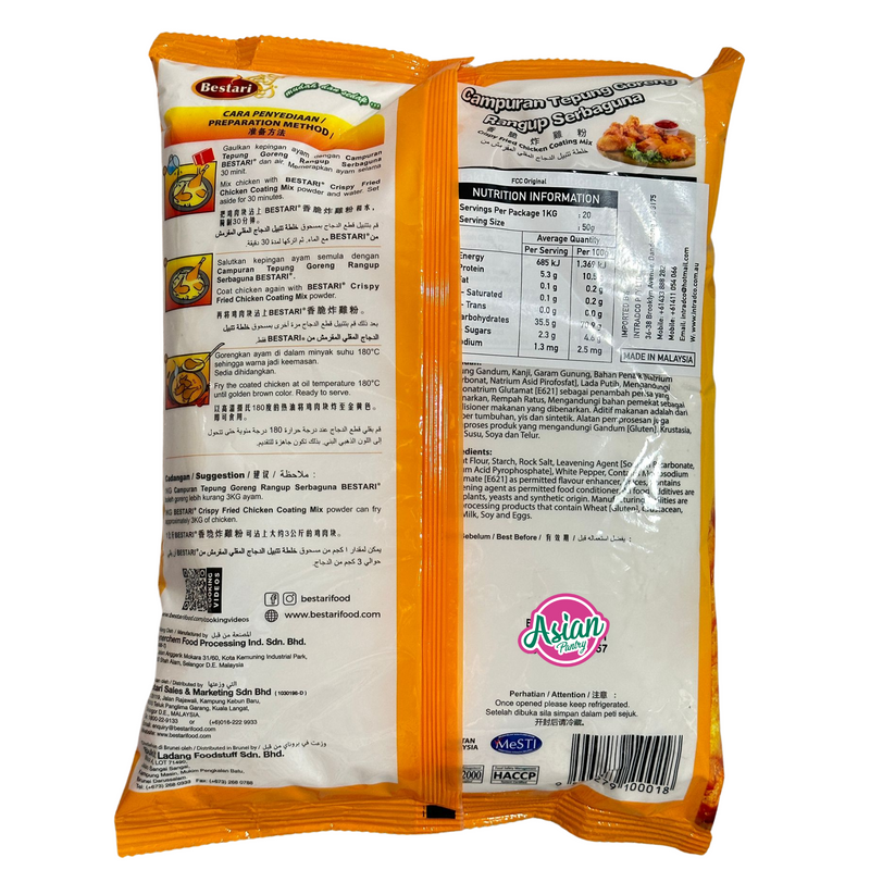 Bestari Crispy Fried Chicken Coating Mix 1000g