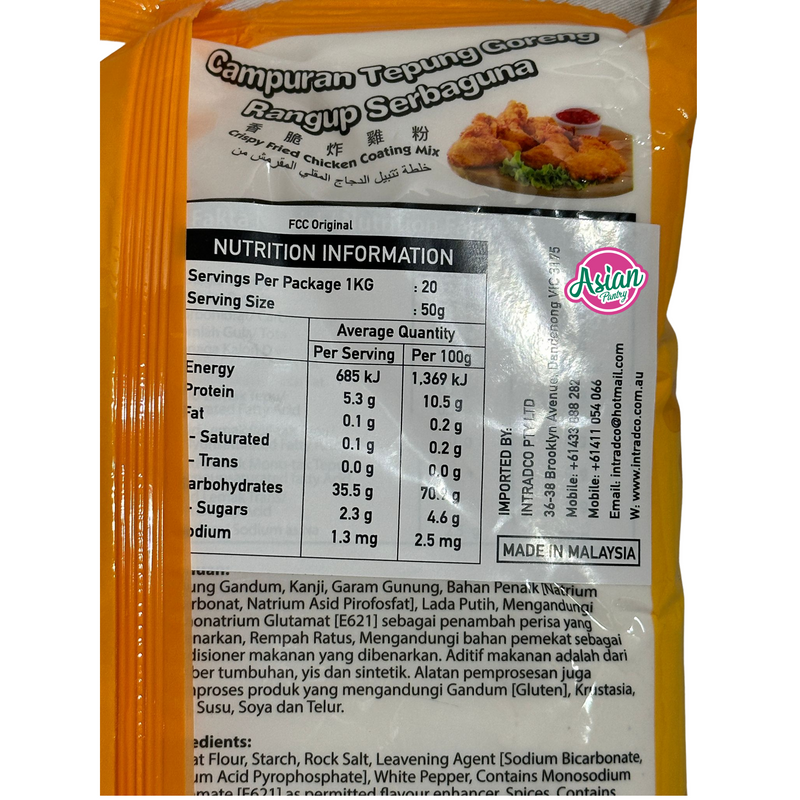 Bestari Crispy Fried Chicken Coating Mix Original Eggless coating