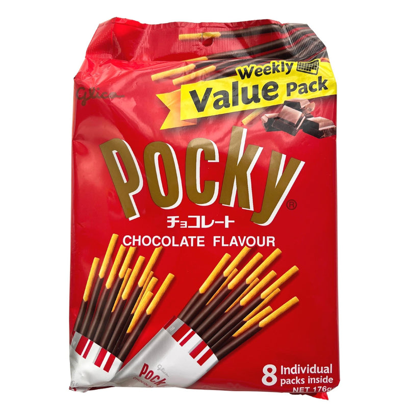 Glico Pocky Chocolate Family Pack 176g Front