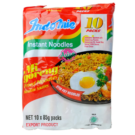 Indomie Mi Goreng Noodles 10 pack 850g Front