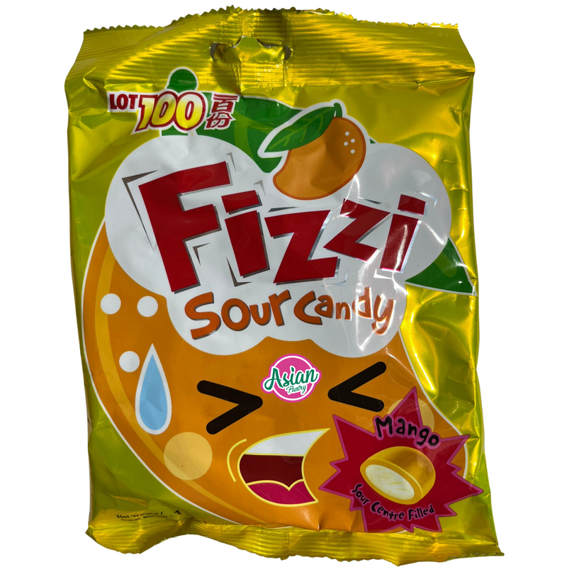 Lot 100 Fizzi Sour Candy Mango Soda 120g