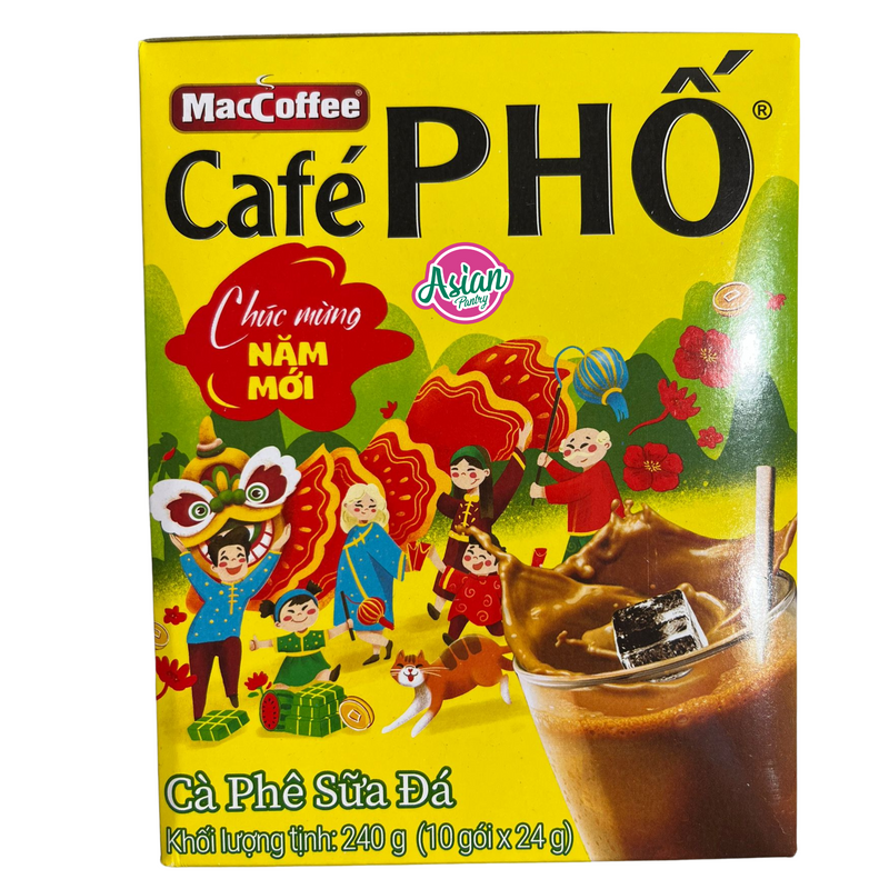 MacCoffee 3 in 1 Instant Coffee "Pho" Ca Phe Sua Da 10 Sachets 240g