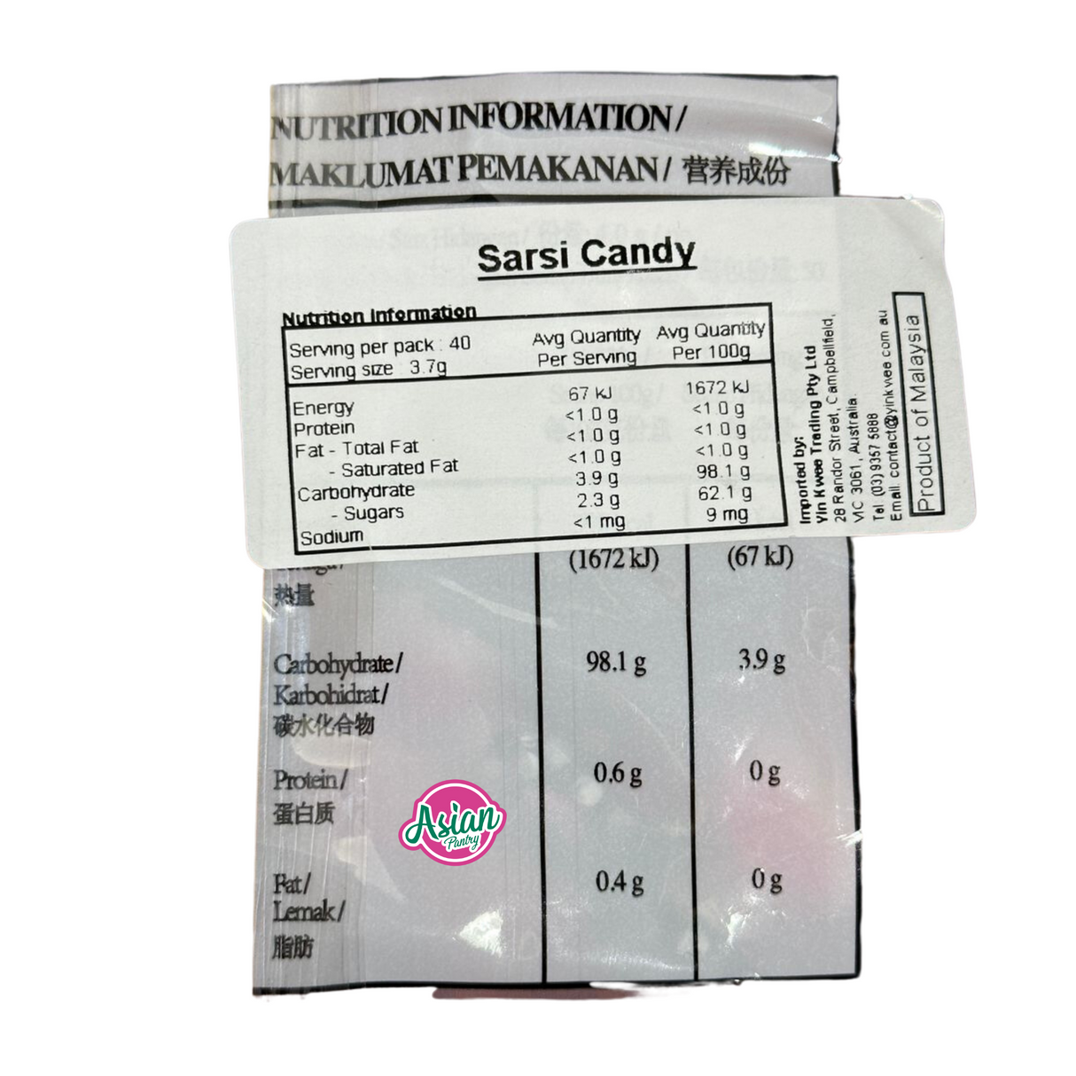 Rinda Gula-Gula Sarsi Candy 150g