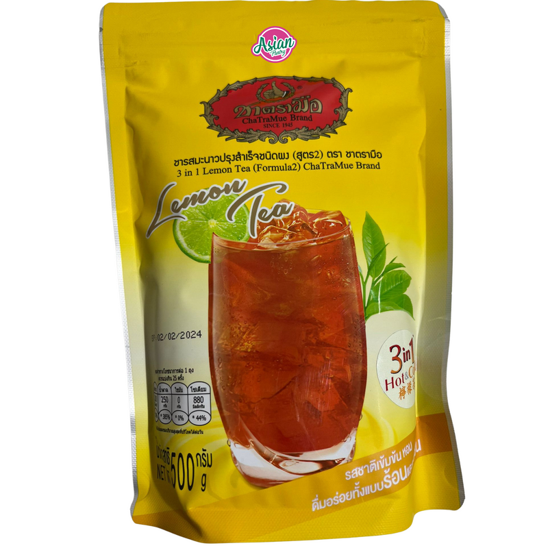 ChaTraMue  Instant Lemon Tea Hot and Cold 3in1 500g