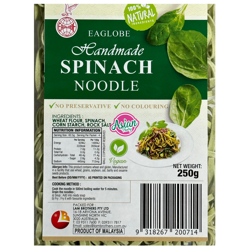 Eaglobe Handmade Spinach Noodle 250g