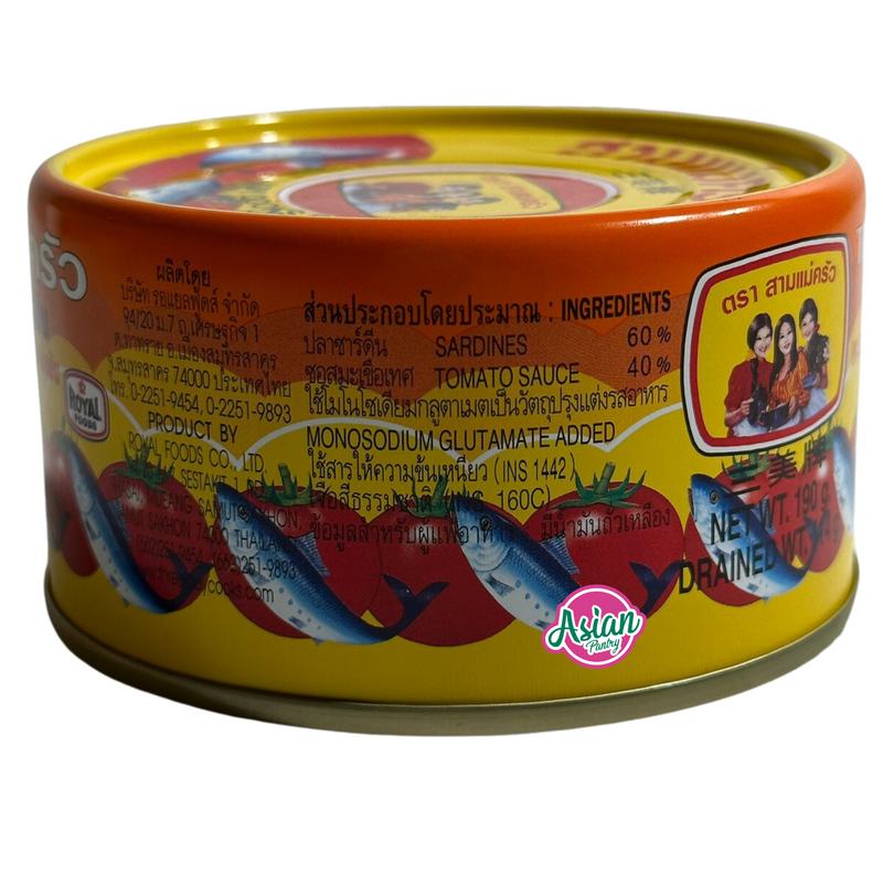 3 Lady Cooks Sardines in Concentrated Tomato Sauce 190g