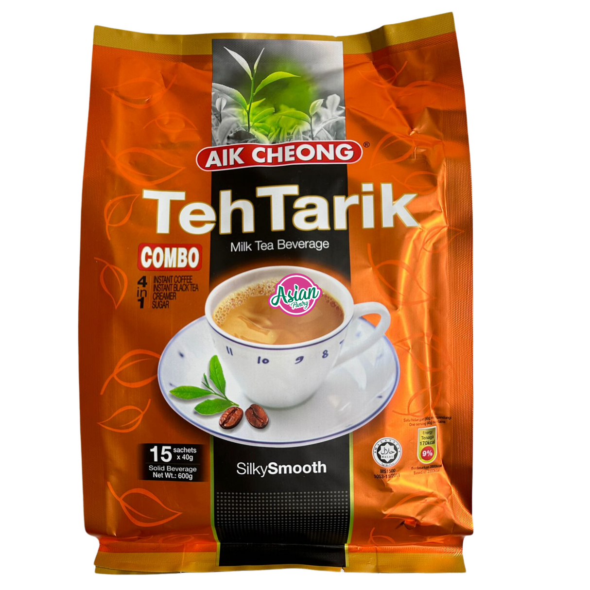Aik Cheong Teh Tarik Combo 4 dalam 1 Teh Susu 15 sachet 600g