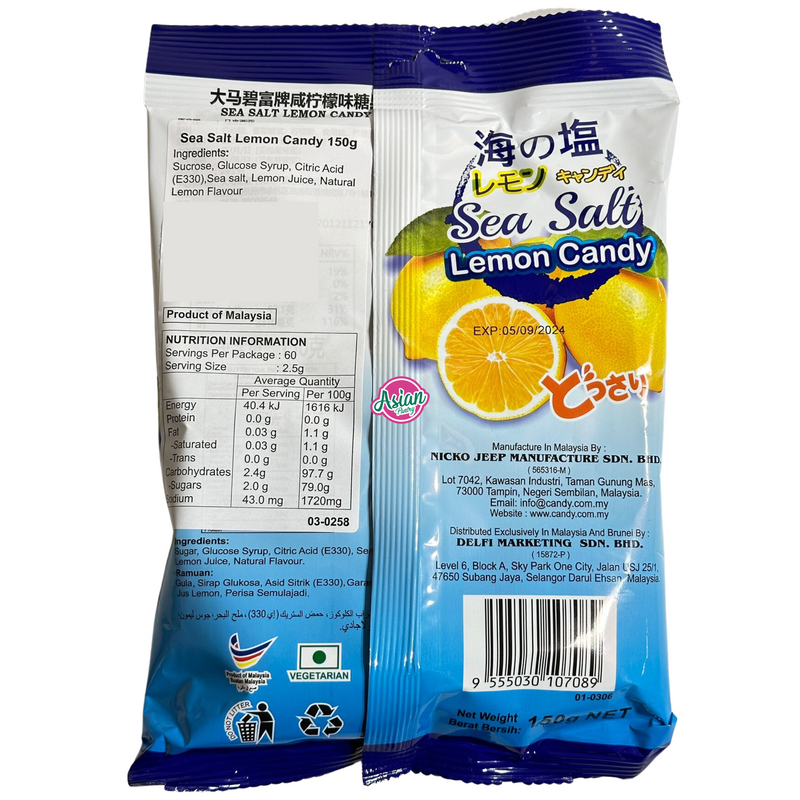 Big Foot Sea Salt Lemon Candy 150g