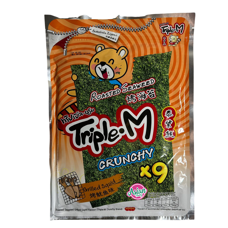 Triple-M Crunchy  Roasted Seaweed Grilled Squid Flavour 60g