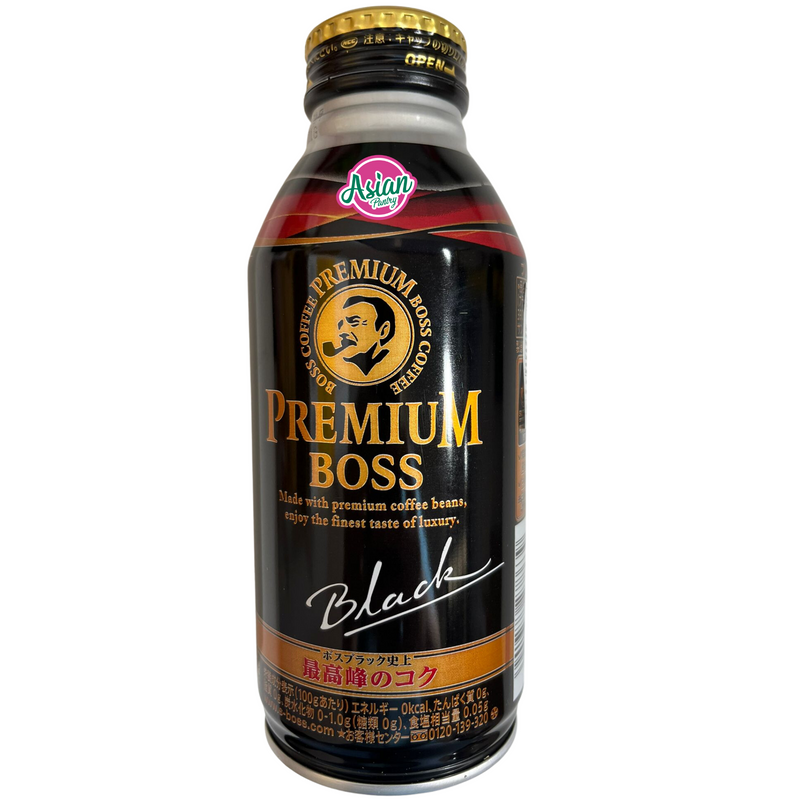Suntory Premium Boss Black Coffee 390g