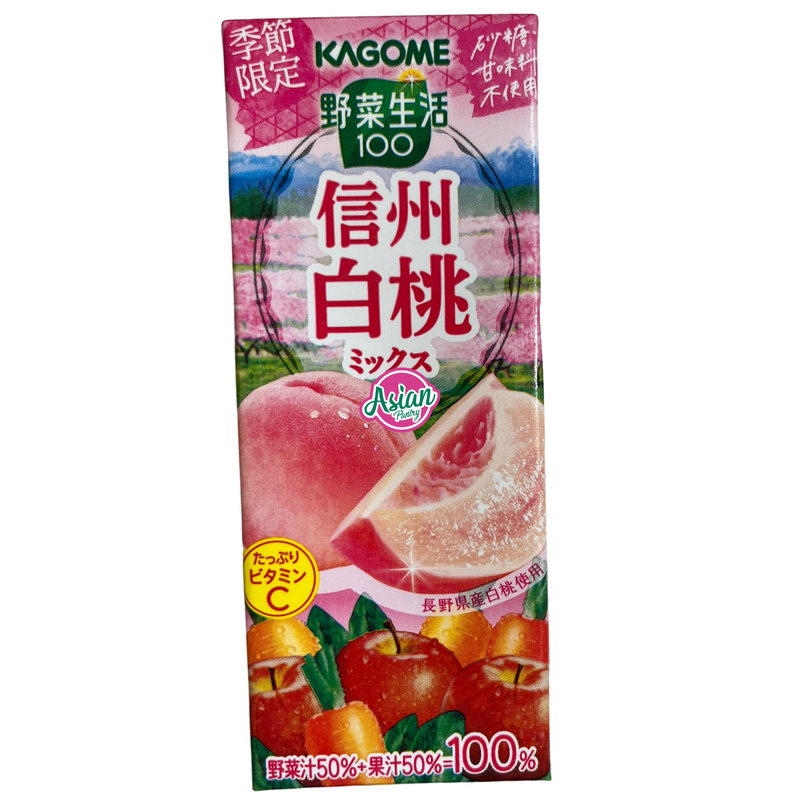 Kagome  Vegetable Life White Peach Mix  195ml