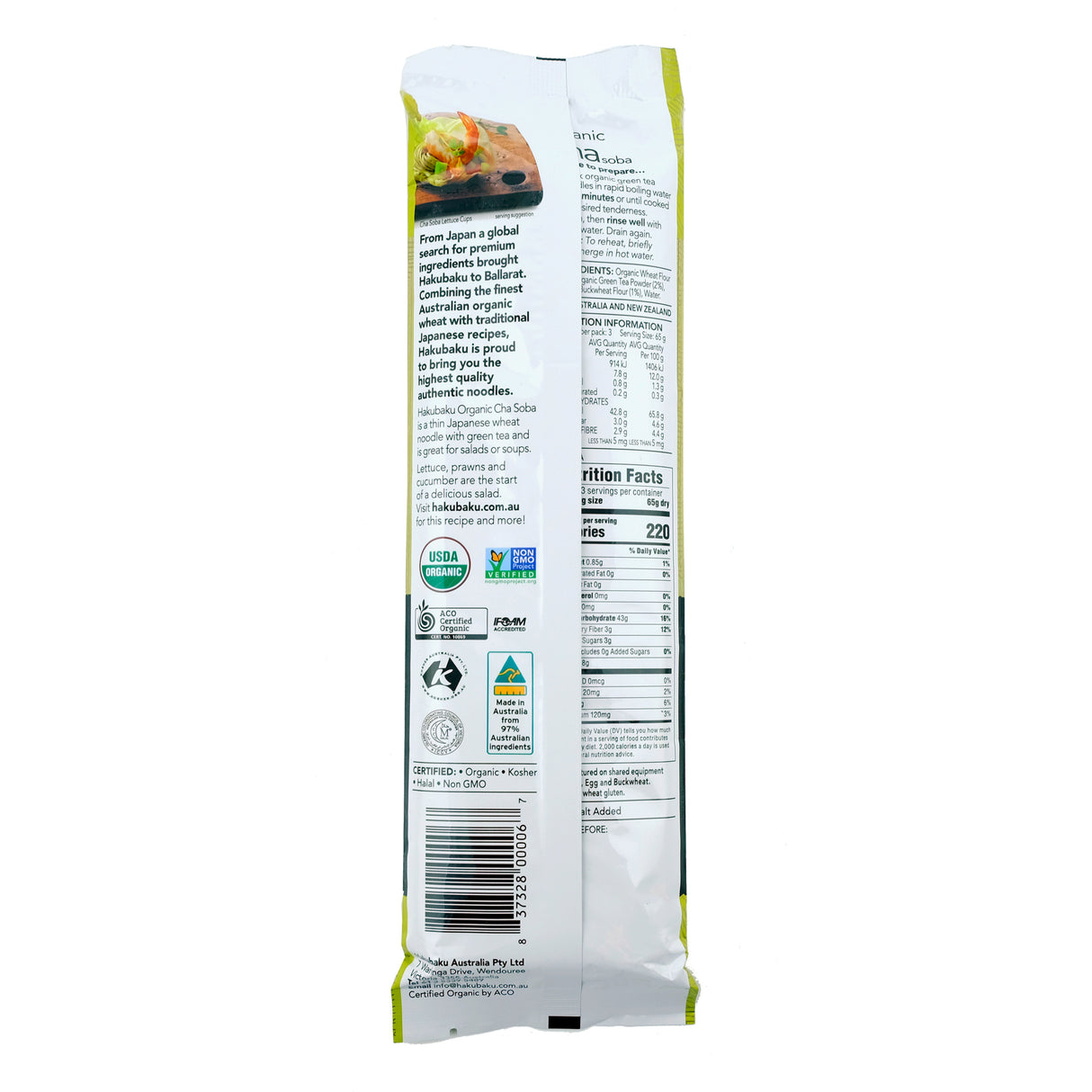 Hakubaku Organic Cha Soba 200g