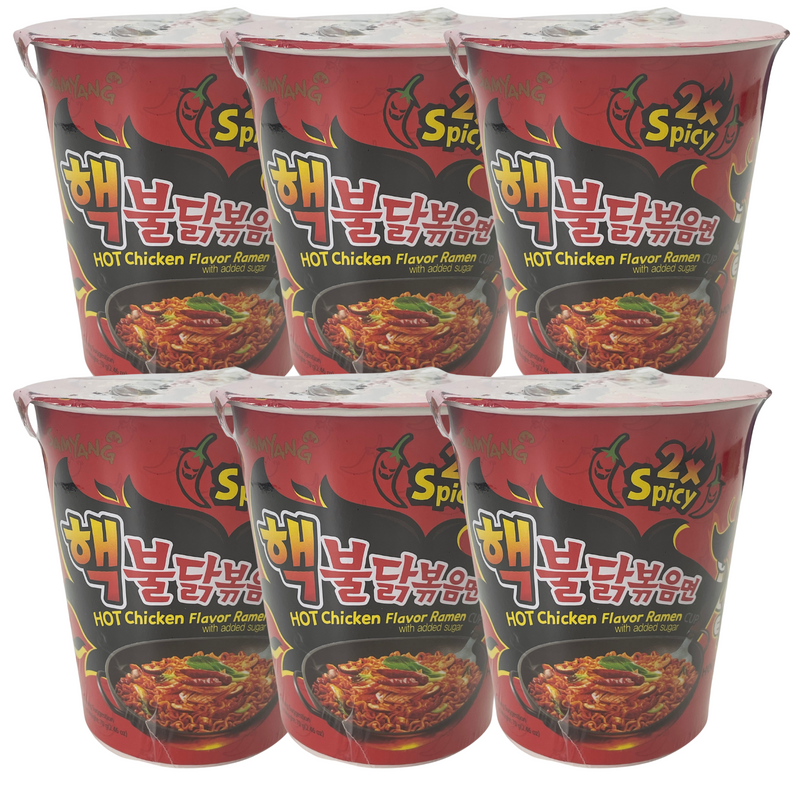 Samyang 2x Hot Chicken Flavour Ramen Cup (6 Pack)