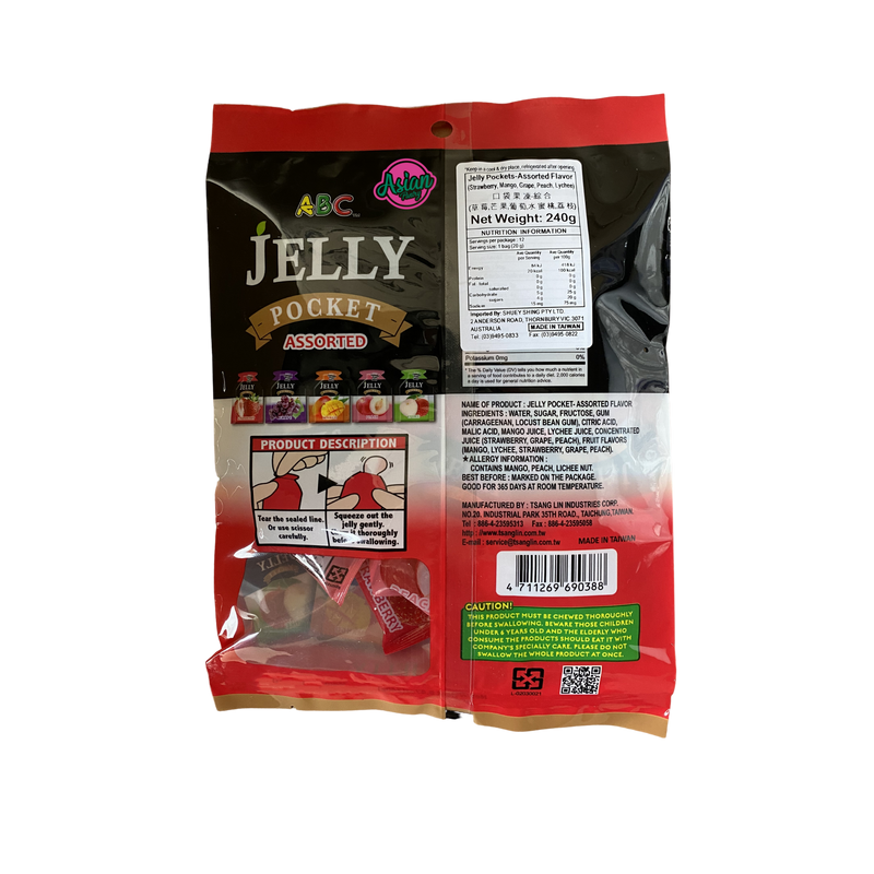 ABC Assorted Jelly Pocket 240g